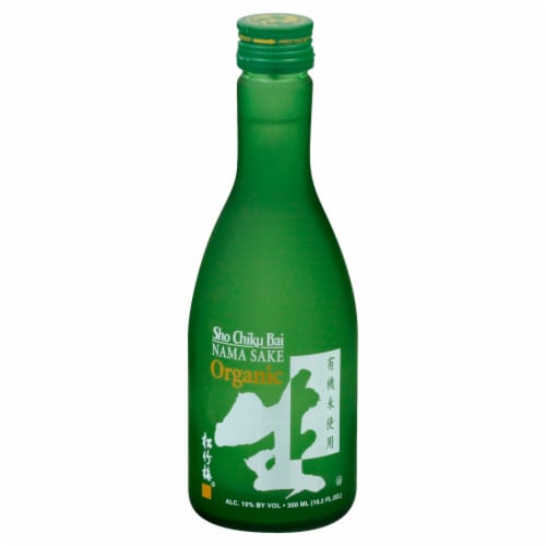Sho Chiku Bai Organic Nama Sake Perspective: front