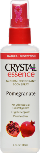 Crystal Essence Mineral Deodorant Body Spray Pomegranate - 4 fl oz - Pack of 3 Perspective: front