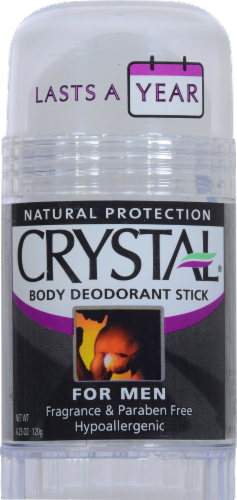 Crystal Fragrance Free Body Deodorant Stick for Men Perspective: front
