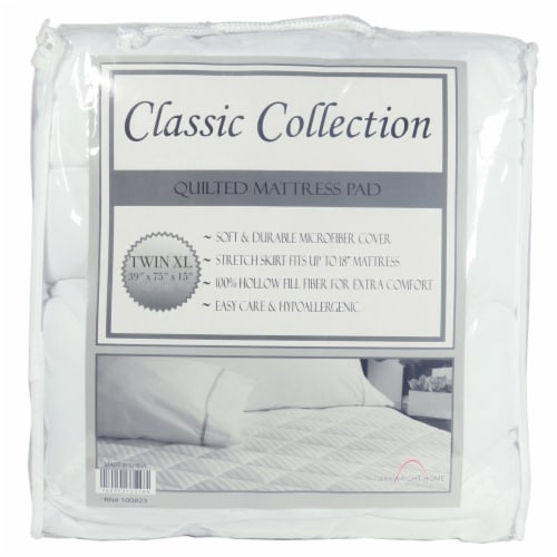 Classic Mattress Protector, Hypoallergenic, Deep 18” Fitted Skirt, Multiple Bed Sizes Perspective: front