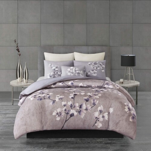 Lilac comforter on sale set queen