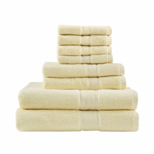 MADISON PARK SIGNATURE 800GSM 100% Cotton 8 Piece Towel Set Yellow 30 x 54,  1 unit - City Market