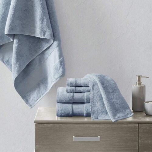 MADISON PARK SIGNATURE Turkish 6 Piece Bath Towel Set Blue See Below, 1  unit - Fred Meyer