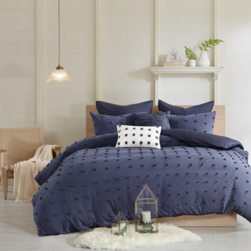 Urban Habitat Brooklyn Cotton Jacquard Comforter Set Indigo Blue