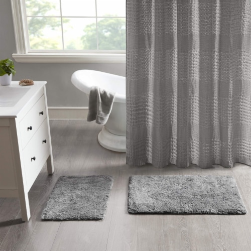 MADISON PARK SIGNATURE Cotton Solid Tufted Bath Rug Set MPS72-452
