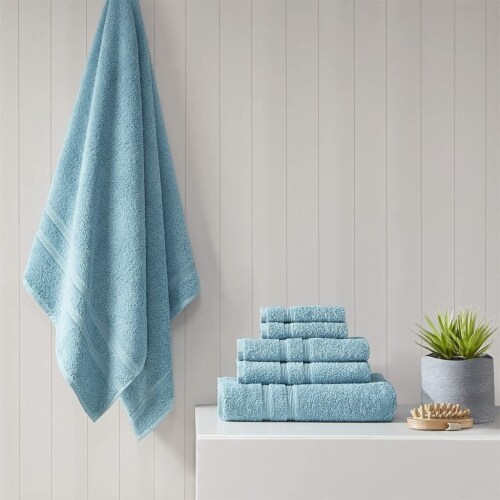 Turkish Cotton Bath Towel Set Light Blue