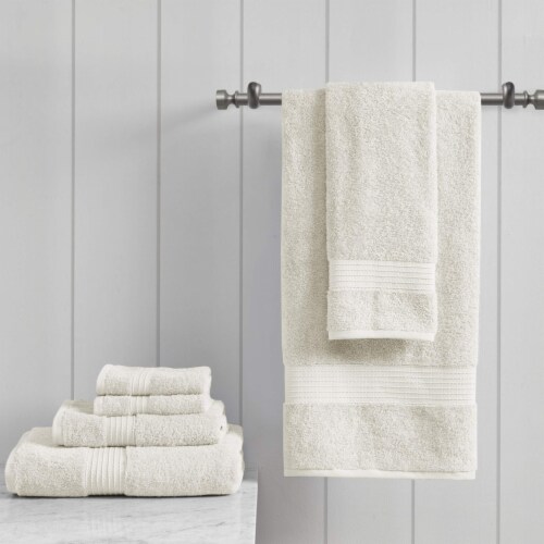 Madison Park Spa Waffle Cotton Jacquard Bath Towel Set 6 Piece - Aqua