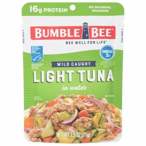 Bumble Bee® Wild Caught Light Tuna in Water Pouch Perspective: front