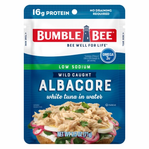 Bumble Bee® Low Sodium Albacore Tuna in Water Pouch Perspective: front