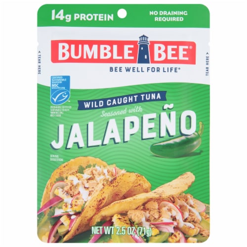 Bumble Bee® Jalapeno Seasoned Wild Caught Tuna Pouch Perspective: front