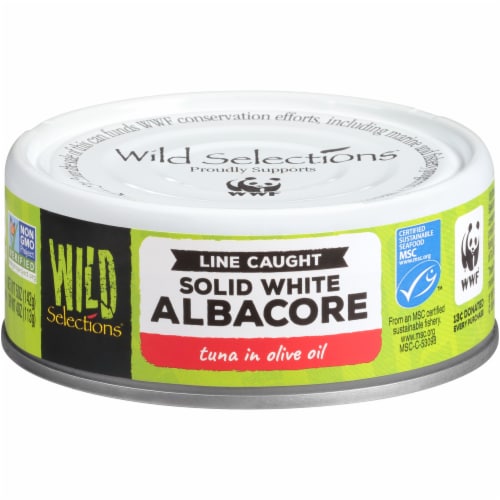 Wild Selections Solid White Albacore Tuna in Olive Oil Perspective: front