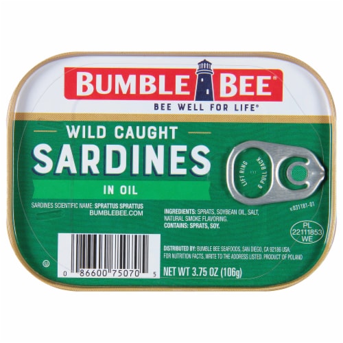 Bumble Bee® Sardines in Oil Perspective: front