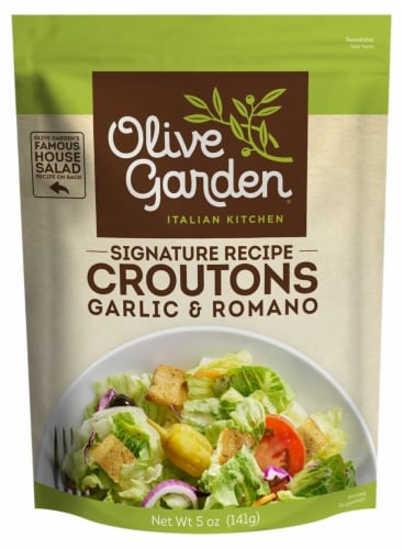 Olive Garden® Signature Recipe Garlic & Romano Seasoned Croutons Perspective: front