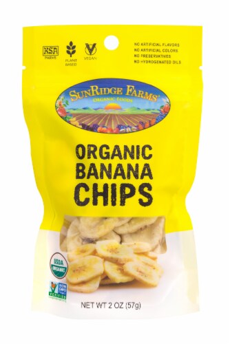 SunRidge Farms Organic Banana Chips Perspective: front