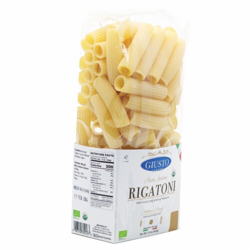 Giusto Sapore Italian Artisanal Rigatoni Pasta Perspective: front