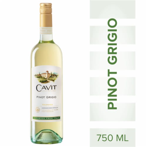 Cavit Pinot Grigio White Wine Perspective: front