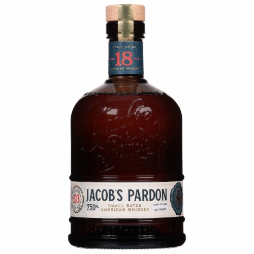 Jacob's Pardon Small Batch American Whiskey Perspective: front
