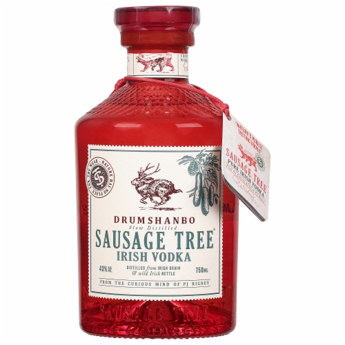 Drumshanbo Sausage Tree Irish Vodka Perspective: front