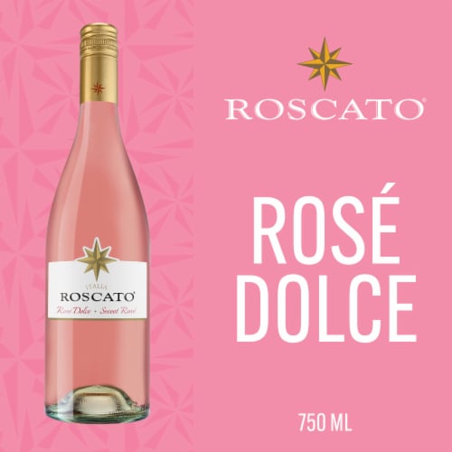 Roscato Rose Dolce Sparkling Wine Perspective: front
