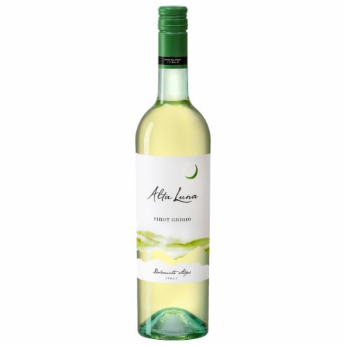 Alta Luna Pinot Grigio White Wine Perspective: front