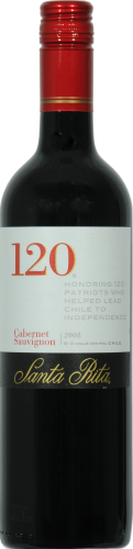 Santa Rita 120 Cabernet Sauvignon Chile Red Wine Perspective: front