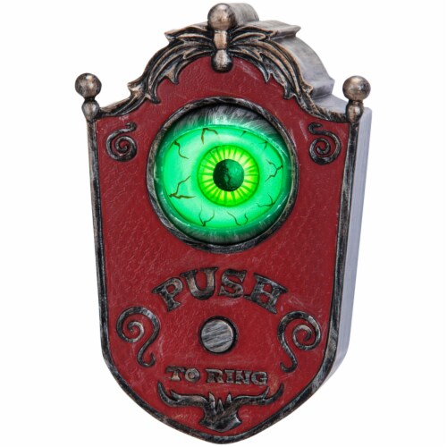 Gemmy LED Animated Doorbell Eyeball Hanging Dcor - Total Qty: 1 Perspective: front