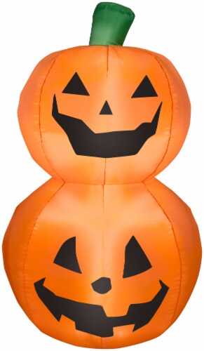 Gemmy Airblown Duo Stacked Pumpkin - Orange/Black Perspective: front