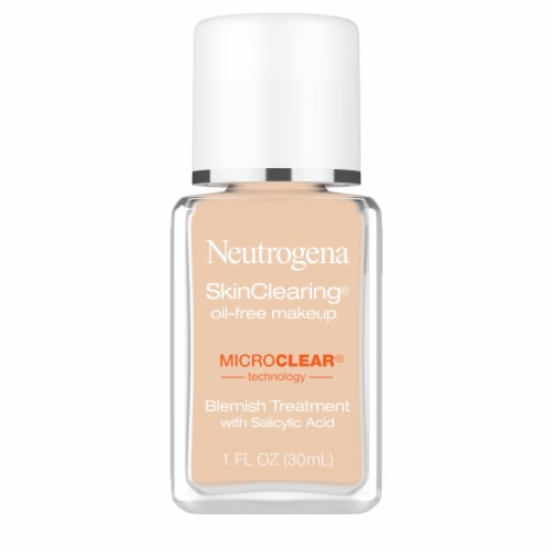 Neutrogena SkinClearing Liquid Foundation, Oil-Free Acne and Blemish Fighting 60 Natural Beige Perspective: front