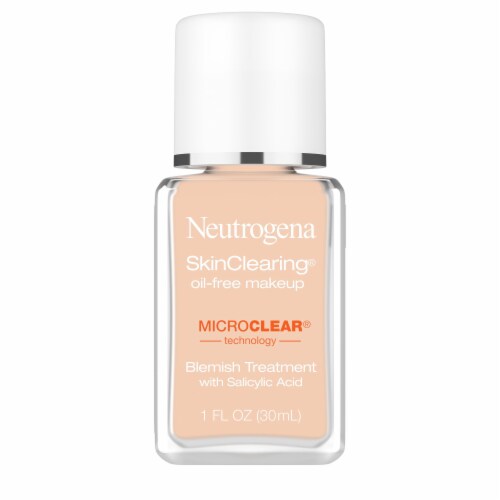 Neutrogena SkinClearing Liquid Foundation, Oil-Free Acne and Blemish Fighting 40 Nude Perspective: front