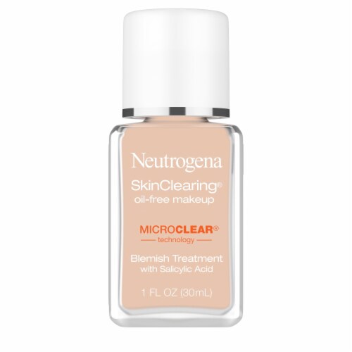 Neutrogena Skin Clearing Oil-Free Acne and Blemish Fighting Liquid Foundation 50 Soft Beige Perspective: front