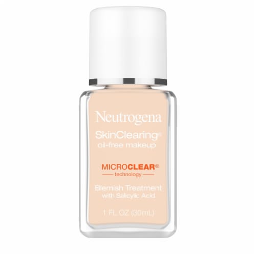 Neutrogena SkinClearing Liquid Foundation, Oil-Free Acne and Blemish Fighting 10 Classic Ivory Perspective: front