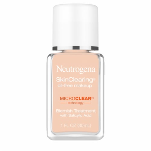 Neutrogena SkinClearing Oil-Free Acne Liquid Foundation with .5% Salicylic Acid 80 Medium Beige Perspective: front