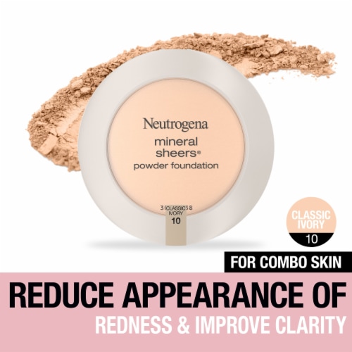 Neutrogena Mineral Sheers Compact Powder Foundation Fragrance-Free 10 Classic Ivory Perspective: front