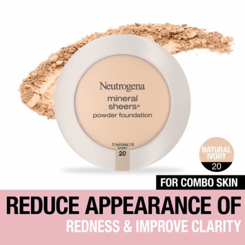 Neutrogena Mineral Sheers Compact Powder Foundation Fragrance-Free 20 Natural Ivory Perspective: front