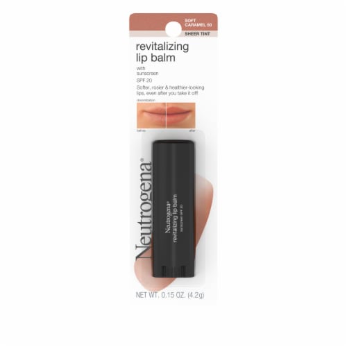 Neutrogena® 50 Soft Caramel Sheer Tint Revitalizing Lip Balm SPF 20 Perspective: front