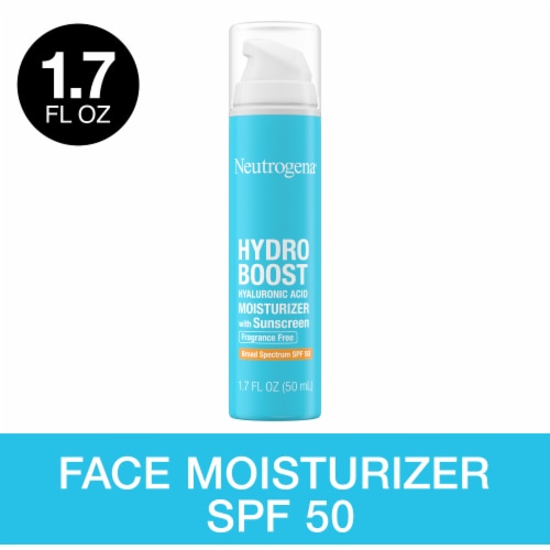 Neutrogena Hydro Boost Hyaluronic Acid Facial Moisturizer Fragrance-Free with Broad Spectrum SPF 50 Perspective: front