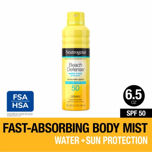 Neutrogena Beach Defense Water + Sun Protection Sunscreen Spray Broad Spectrum SPF 50 Perspective: front