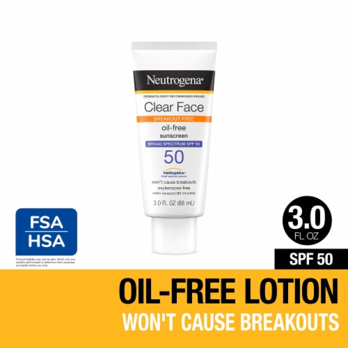 Neutrogena Clear Face Liquid Lotion Sunscreen Broad Spectrum SPF 50