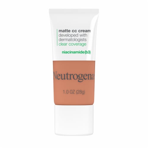 Neutrogena Clear Coverage Flawless Matte CC Cream Hypoallergenic & Oil Free & Fragrance Free Ginger Perspective: front