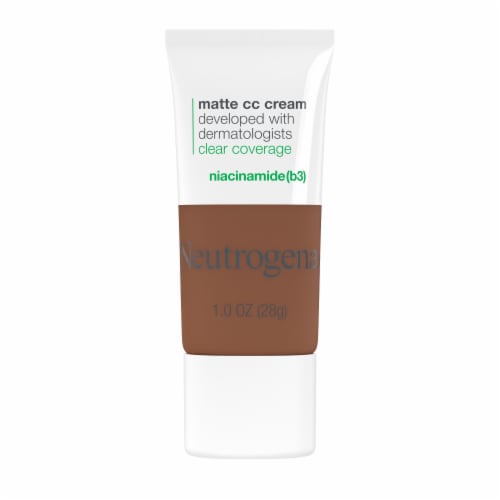 Neutrogena Clear Coverage Flawless Matte CC Cream with Niacinamide Fragrance Free Cinnamon Perspective: front