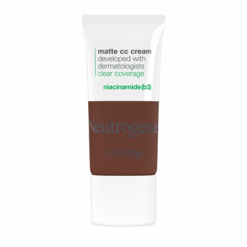 Neutrogena Clear Coverage Flawless Matte CC Cream, Full-Coverage Color Correcting Sienna Perspective: front