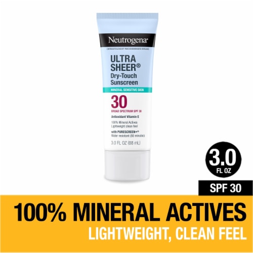 Neutrogena Mineral Ultrasheer Dry-Touch SPF 30 Sunscreen Lotion Perspective: front