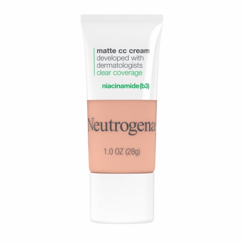 Neutrogena Clear Coverage Flawless Matte CC Cream Oil Free & Fragrance Free Vanilla Perspective: front