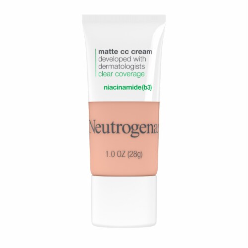 Neutrogena Clear Coverage Flawless Matte CC Cream Oil Free & Fragrance Free Vanilla Perspective: front