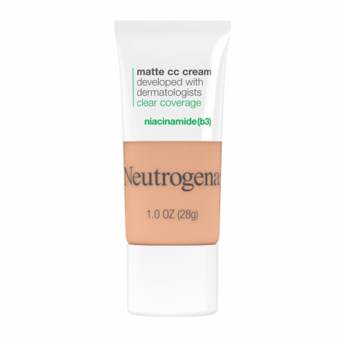 Neutrogena Clear Coverage Flawless Matte CC Cream with Full-Coverage Oil Free & Fragrance Free Sand Perspective: front
