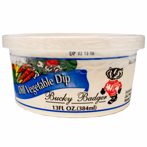 Bucky Badger Dill Vegetable Dip Perspective: front