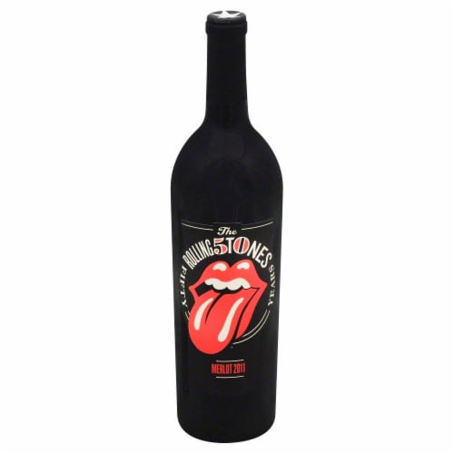 Wines that Rock Rolling Stones Merlot Perspective: front