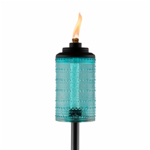 Tiki® Glass Carnival Torch Perspective: front