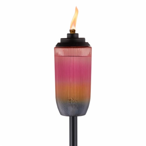 Tiki 65" Glass Torch - Rainbow Perspective: front