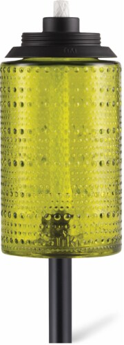 Tiki 68" Easy Install Carnival Glass Torch - Green Perspective: front